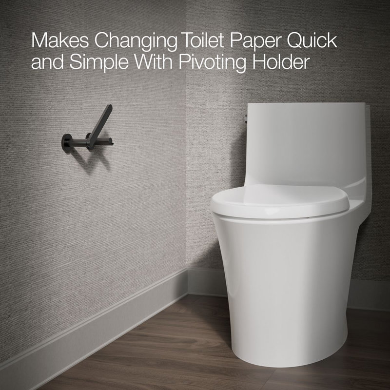 Wall Mount Toilet Paper Holder, Matte Black