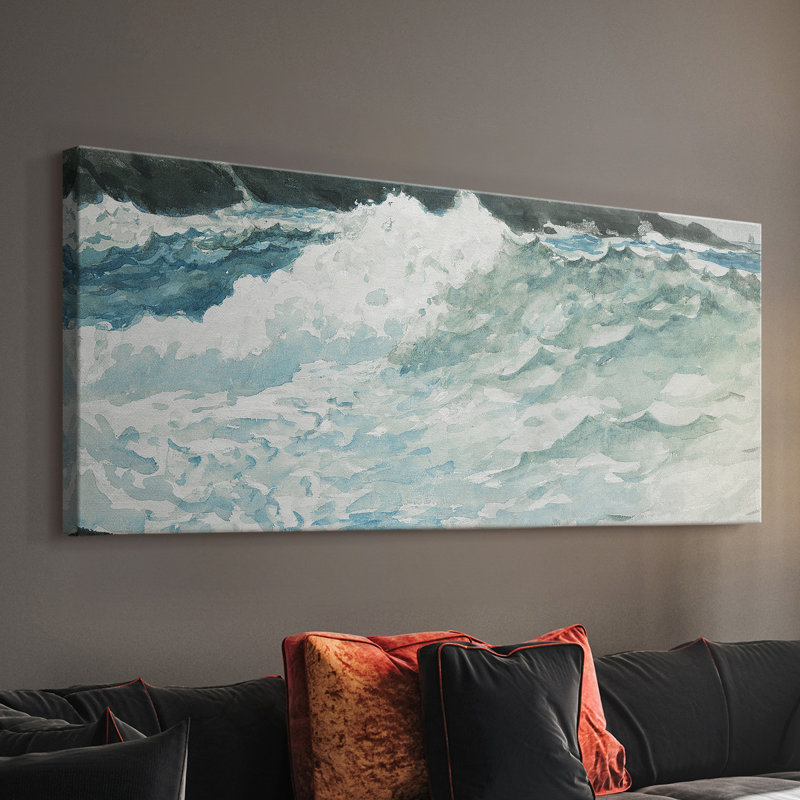 Série paysage - CCLXVII - Toile tendue avec châssis - Prêt à être accroché, H 12 po x l 30 po