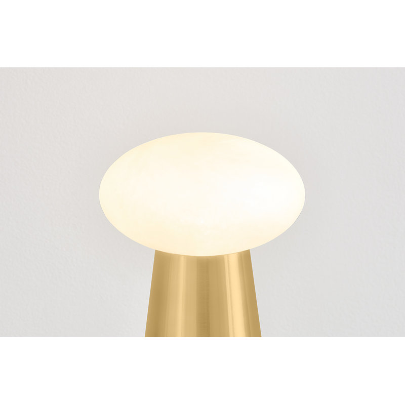Cashel Rechargeable Table Lamp in Aged Brass