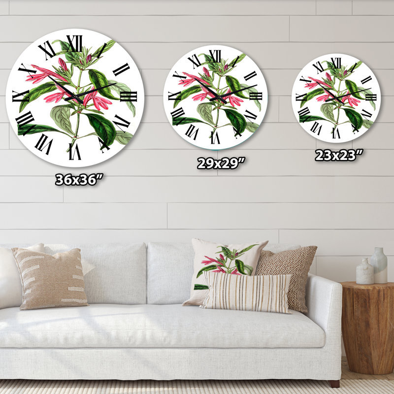 Vintage American Flora VII - horloge murale traditionnelle, Grand