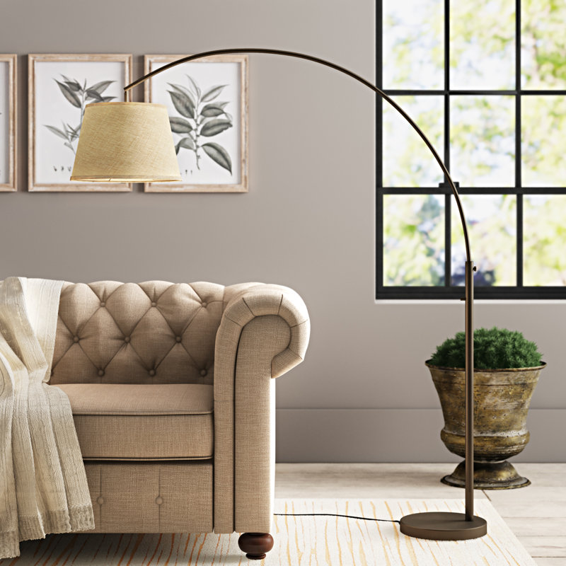 Malchow 79'' Arched Floor Lamp, Antique Bronze