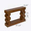Console en bois avec tablette inférieure ouverte