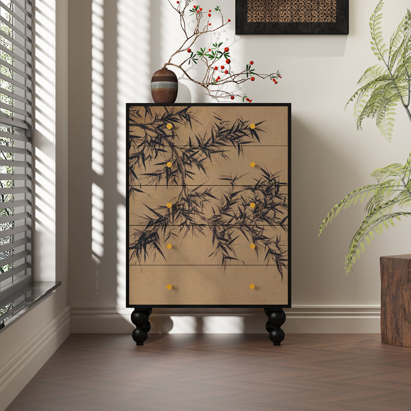 Delicate Painted Storage Cabinet Sideboard