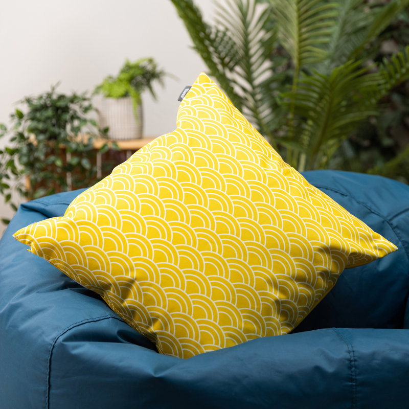 Deck Stripe Indoor-Outdoor Cushion, Pack of 2, Ochre Yellow
