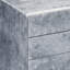 3 classeurs en argent, finition faux béton pour une organisation de bureau simplifiée, argent avec 3 tiroirs à usage domestique