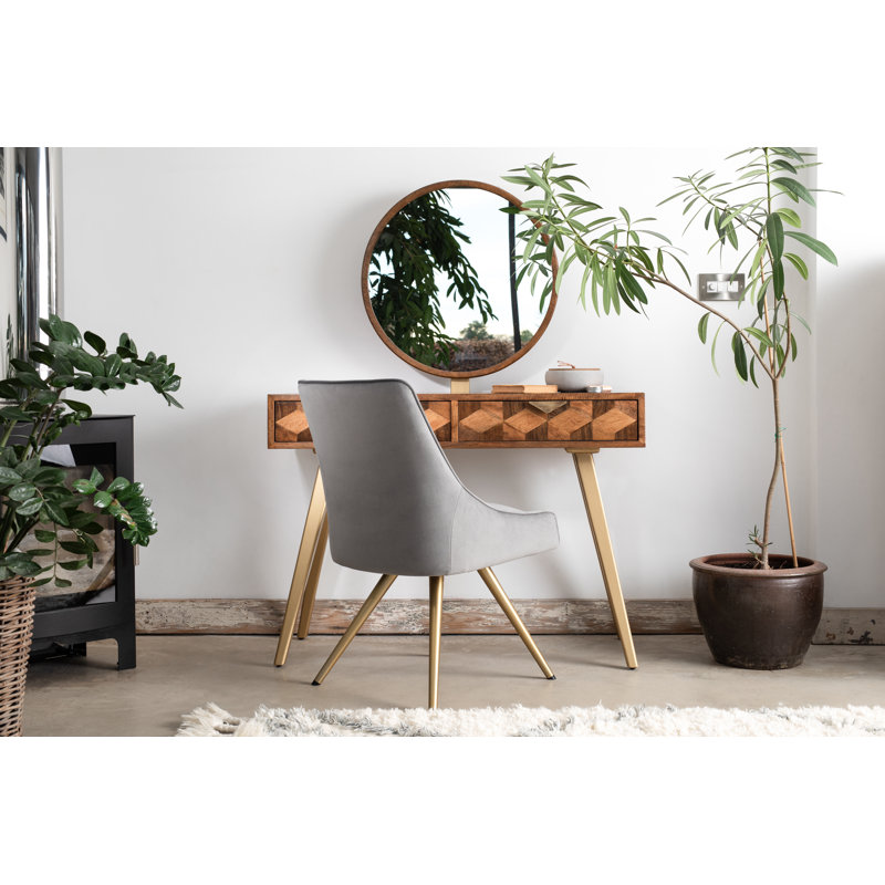 Analisa Wood Flat Wall Mirror