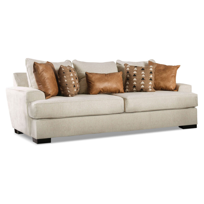 Anayi 101'' Flared Arm Sofa, Sand 100% Polyester