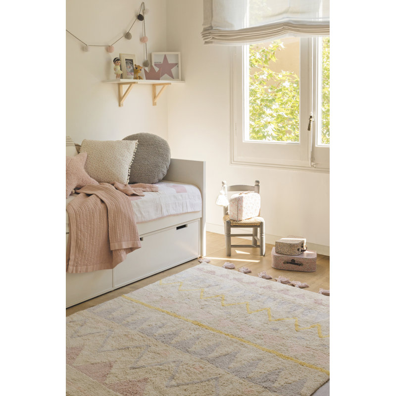 Azteca Handmade Oushak Cotton Area Rug, Rectangle 4' x 5'3"