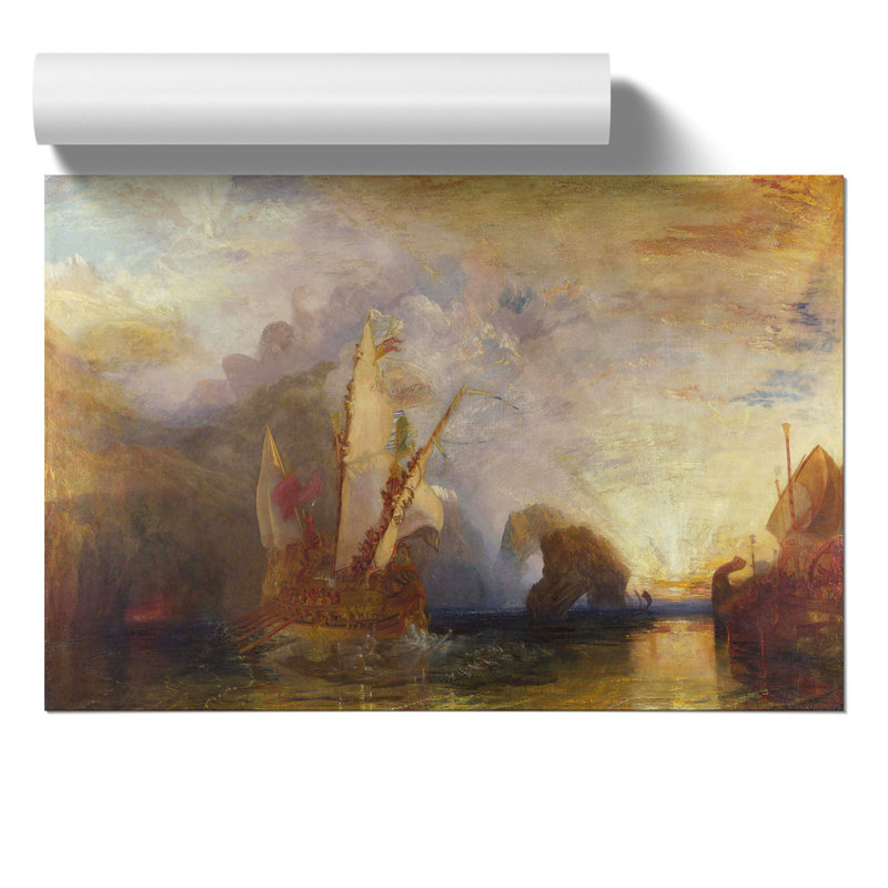 Ulysses Deriding Polyphemus by Joseph Mallord William Turner - No Frame Painting, 42cm H x 59cm W x 0.1cm D