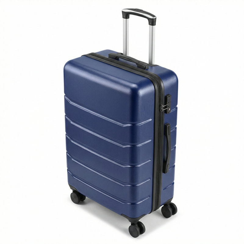 Valise rigide extensible Alvantor 20/24/28 pouces avec roulettes pivotantes, verrou TSA, valise légère en ABS durable pour le voyage - options bleues et noires (paquet de 3 disponible), bleu 28 pouces