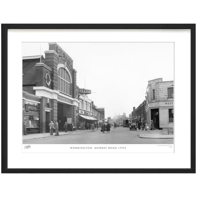 Workington, Murray Road C1955 - Single Picture Frame Print, 45cm H x 60cm W x 2.3cm D
