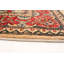 Tapis unique en laine noué à la main des années 2010 de 4 pi 11 po x 6 pi 9 po rouge d'Uzbek Gazni Quantina