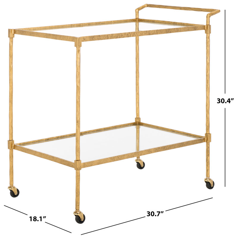 Tenasia Metal And Glass Bar Cart