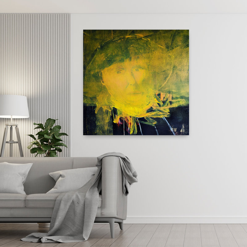 «Norwichen Man», art mural contemporain abstrait, H 48 po x l 48 po