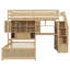 Twin Over Twin Loft Bed With Built-In Desk And Staircase, With Storage Compartments And Shelves, Natural-251068792