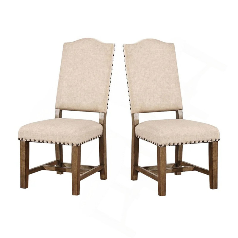 Chaises de salle à manger formelles 2 pièces Beige