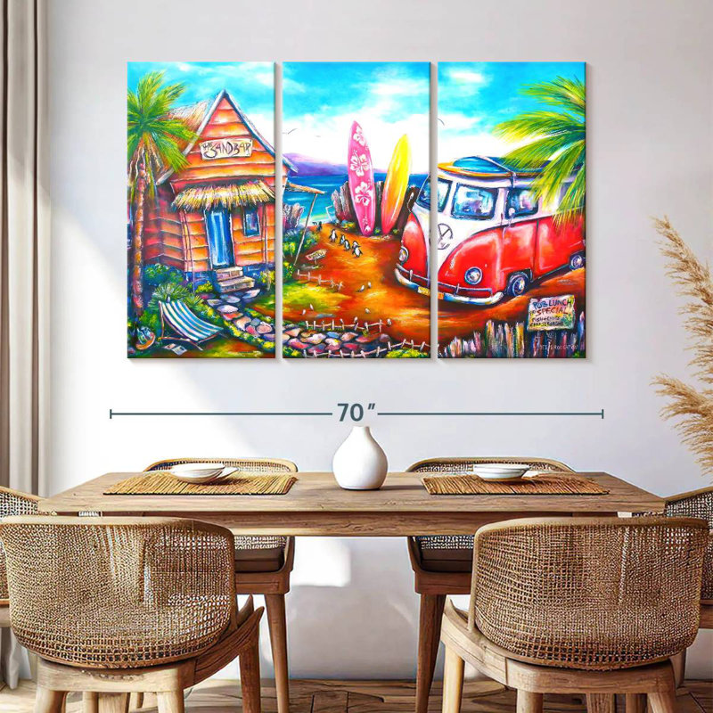 Senne Summer Hut And Van, 42" H x 65" W