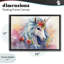 Cadre flottant licorne magique avec fleurs, design by Creative Studio-800954262-800954265