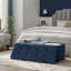 110x38x38cm Linen Upholstered Storage Bench-121935963