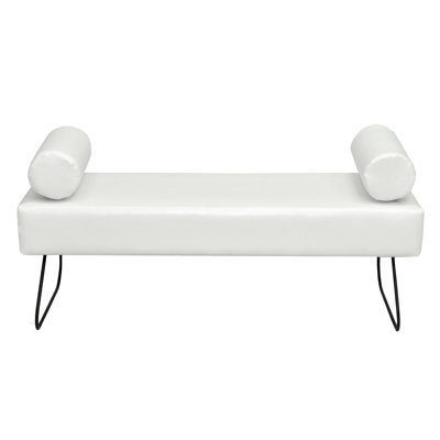 Modern Faux Leather Upholstered Bench