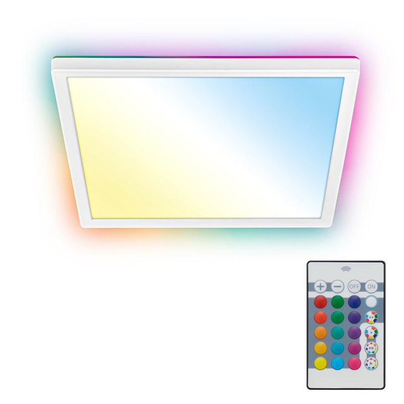 Cynthea Plastic LED Flush Mount, 3cm H x 29cm W x 29cm D