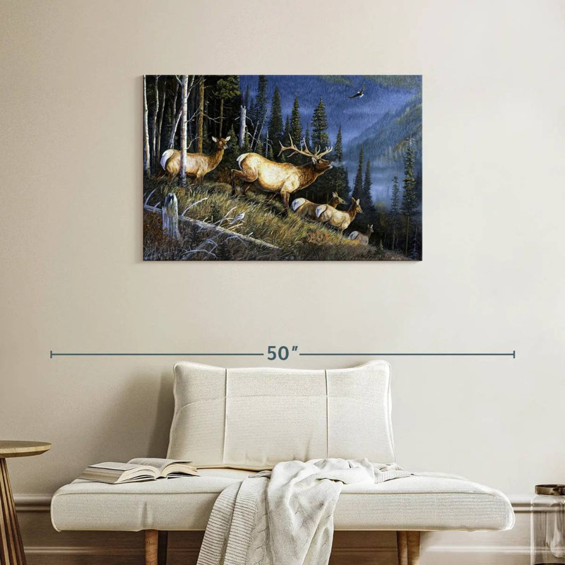 Brampt Eagle Mountain Fauna, 24" H x 36" W