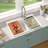 33" L x 22" W Granite Composite Kitchen Sink Double Bowls Quartz Drop-In Kitchen Sink Workstation with Accessories-115045969