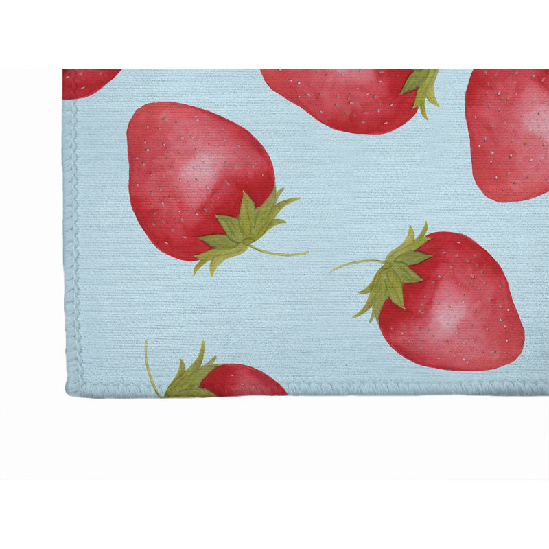 Summer Strawberries Outdoor Rug, Runner 2'6" x 8'