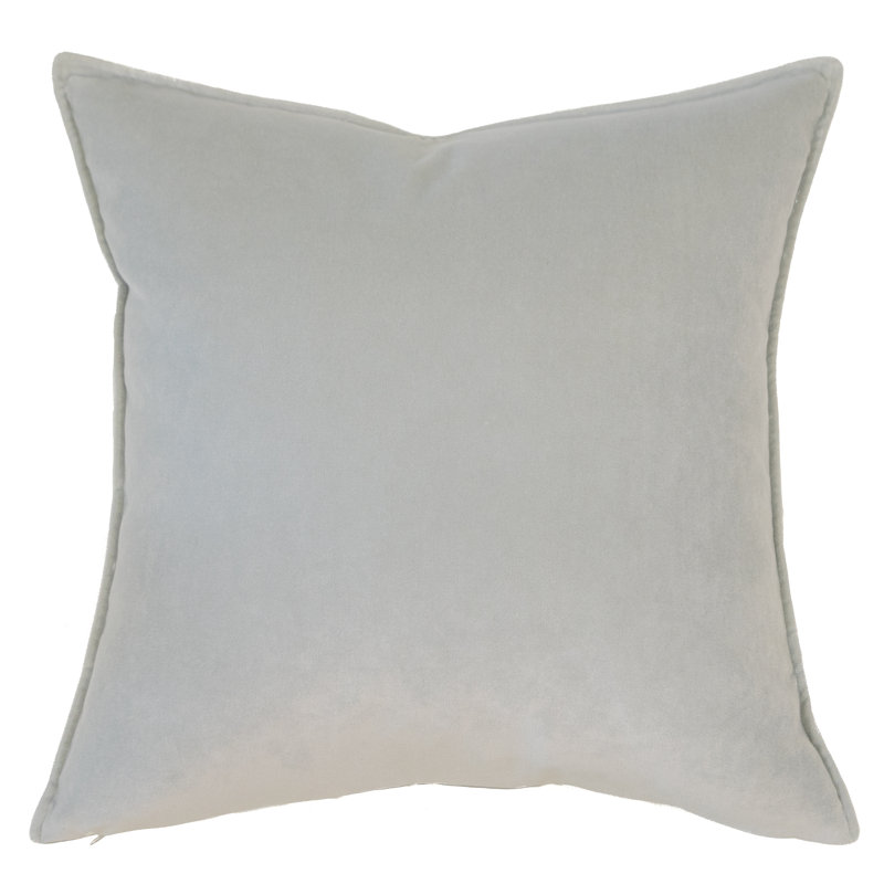 Franklin Washable Velvet Square Pillow Cover & Insert , 26"H x 26"W, Mineral