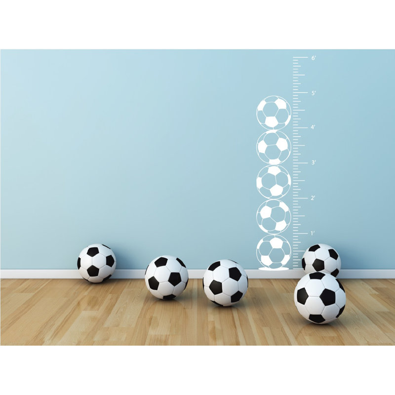 Décalcomanie murale graphique de croissance foot, Blanc