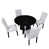 Black Table with Beige Chairs