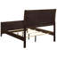 Mobilier de chambre à coucher grand cappuccino moderne et grand lit noir - Combinaison de couleurs élégantes et polyvalentes avec lit à panneaux et revêtement en similicuir-863771224