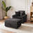 Ermia Modern Faux Fur Chaise Lounge Chair with Movable Storage Ottoman and Cup Holder-111718442