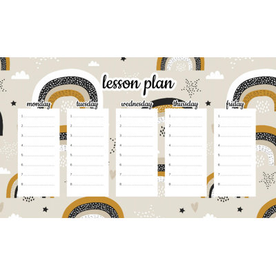 Magnetic Lesson Plan Minimalist Rainbows