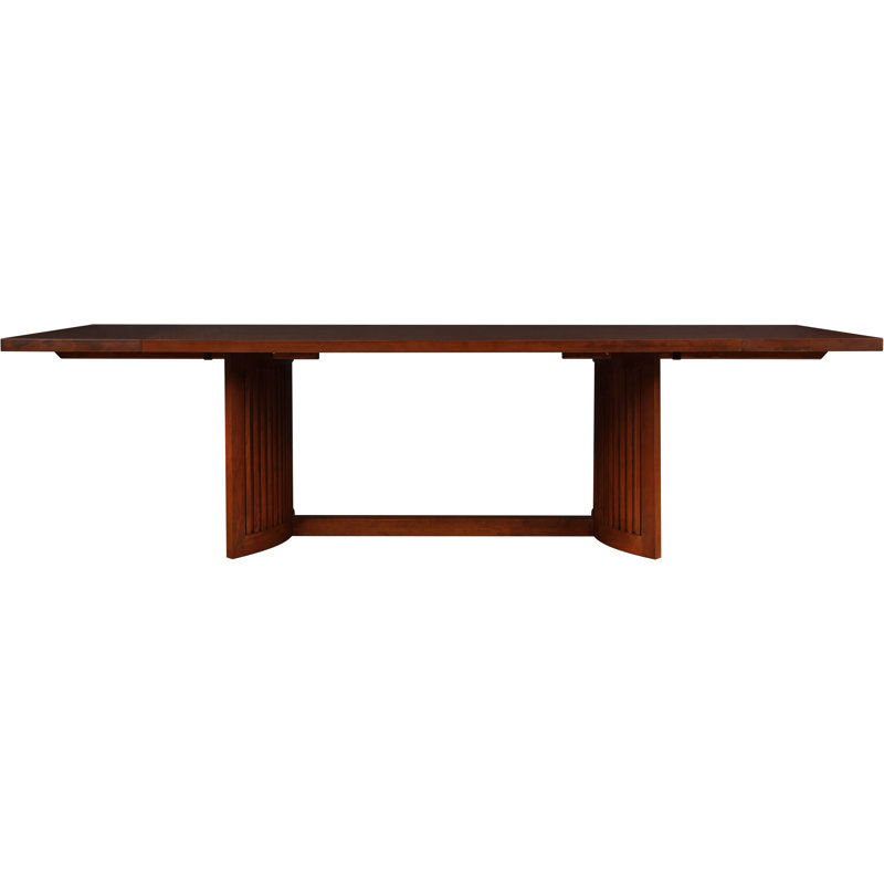 Park Slope Extendable Solid Wood Trestle Dining Table, Pasadena