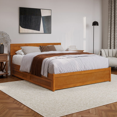 Lamecia Platform Bed with Panel Footboard and Storage Drawers