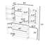 Garde-manger avec armoire, plateaux, tiroir et tablettes ajustables-129164690