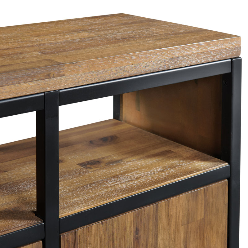 Lloyd 31" Wide Rustic Industrial Metal Frame Shoe Storage Cabinet