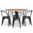 Larkin 4 - Person Solid Wood Top Four Leg Dining Set