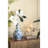 7.9X4x11" Gold Rabbit Pillar Candle Holder With Clear Glass Hurricane Shade