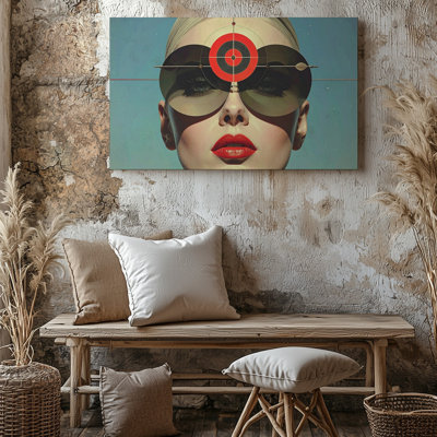 «Futuristic Woman Portrait Canvassci Fi Retro Estesthetic Art», art mural sur toile