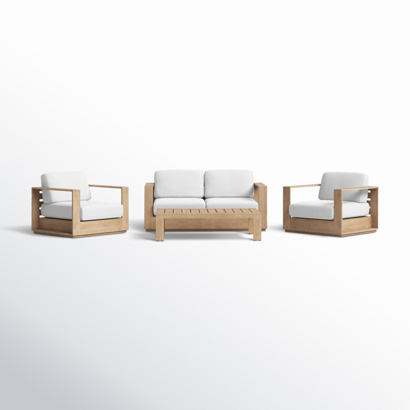 Hilde 4 Piece Sofa Seating Group with Cushions