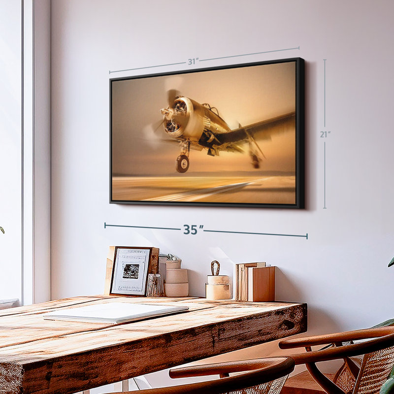 Art mural «Drifting Sports Plane», H 21 po x l 31 po