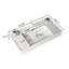 Meuble-lavabo de salle de bain avec lavabo vasque, lavabo intégré mural rectangulaire en acrylique flottant blanc sans robinet, étagère rayée-47607289-47607295