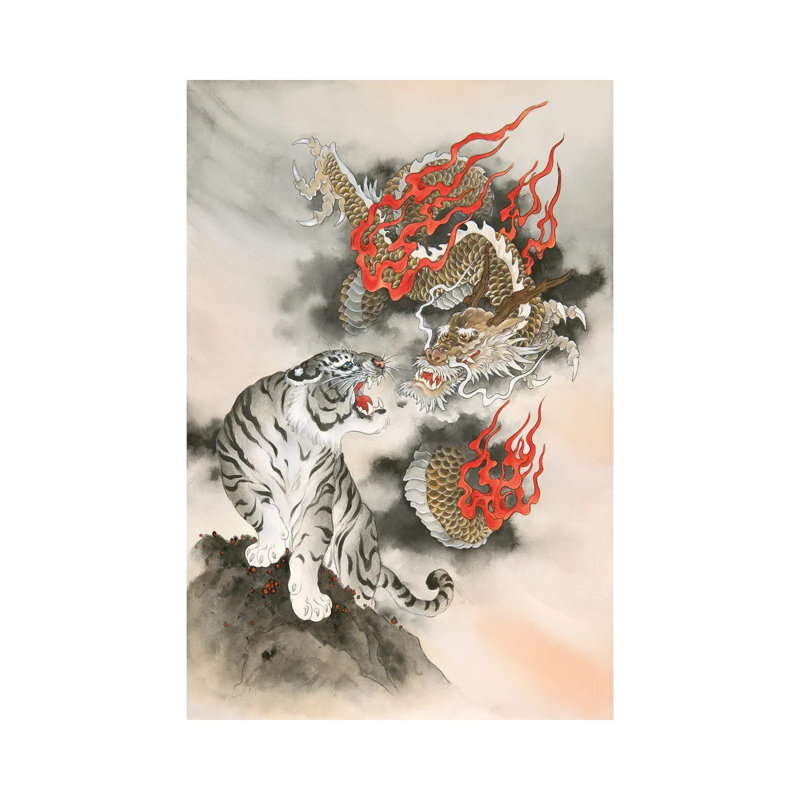 Guardians Of The East And West - Painting on Canvas, 66.04 cm H x 45.72 cm W x 1.91 cm D, Wrapped Canvas