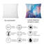 Bleu et mauve, luxe, abstrait, fluide, art V - coussin décoratif moderne-518041047