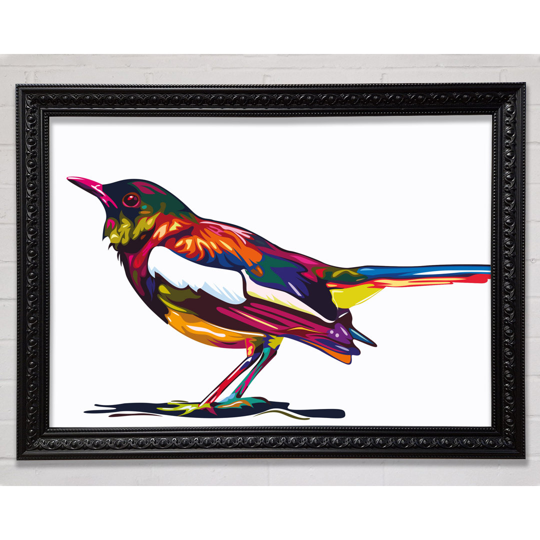 Colour Splash Blackbird - Einzelner Bilderrahmen Kunstdrucke