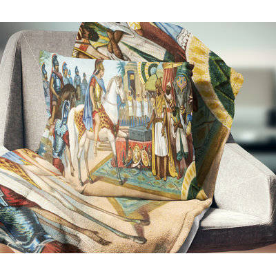 Coussin d’illustration historique ancien portrait