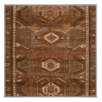 Machine Washable Turkish Brown Area Rug