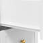 Yokota Extendable Makeup Vanity with 3 Drawers and 2 Acrylic Doors-117542520